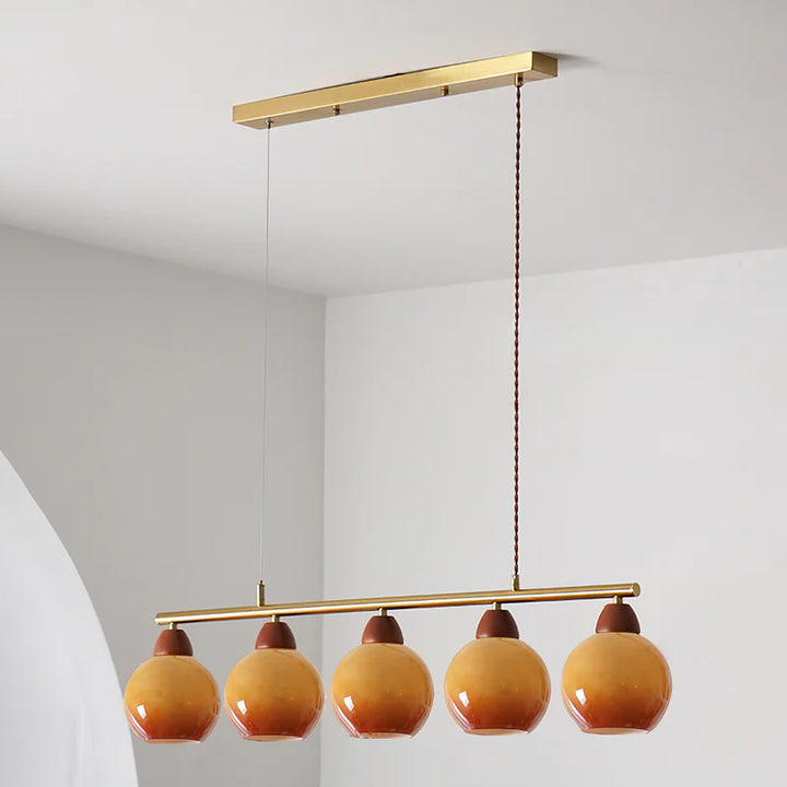 Amber Orb Chandelier 6