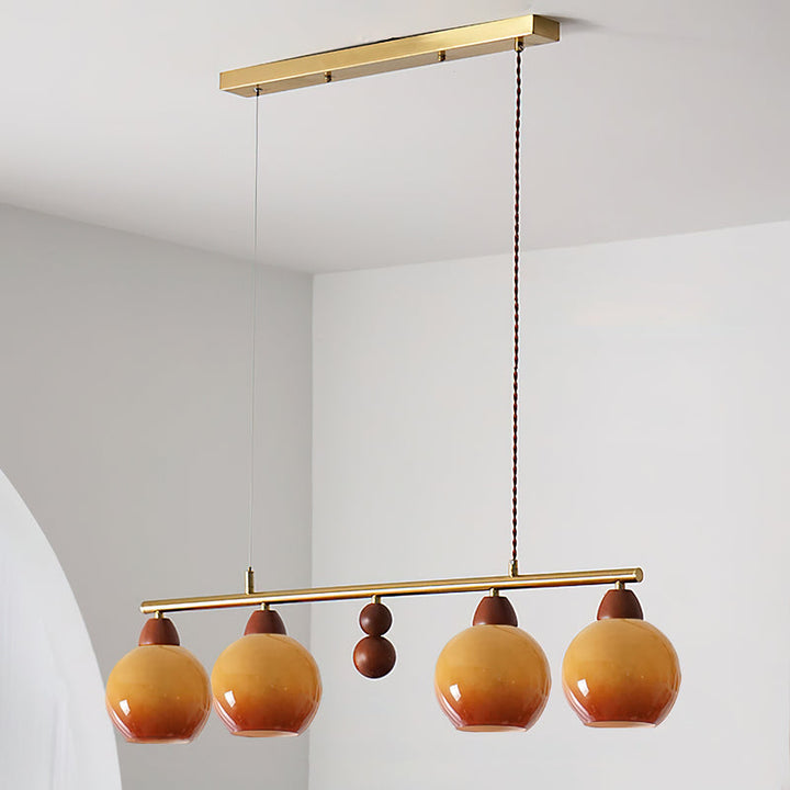 Amber Orb Chandelier 7