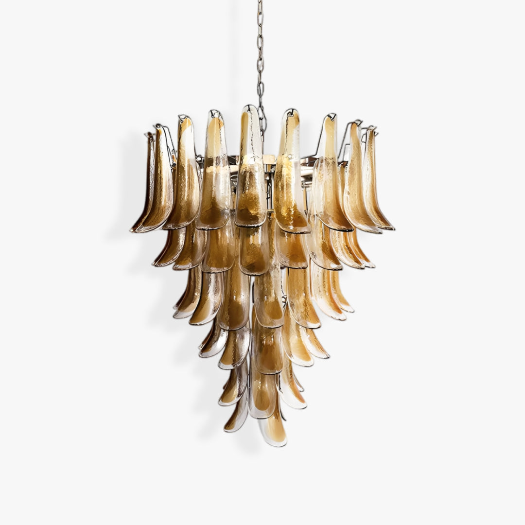 Amber Petal Murano Glass Chandelier 1
