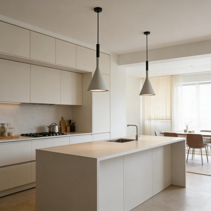 Conical Concrete Pendant Light 24