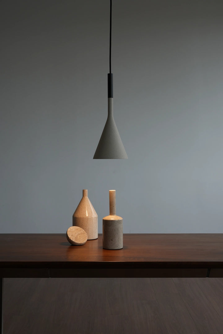 Conical Concrete Pendant Light