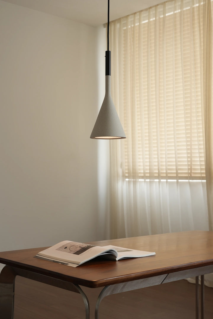 Conical Concrete Pendant Light