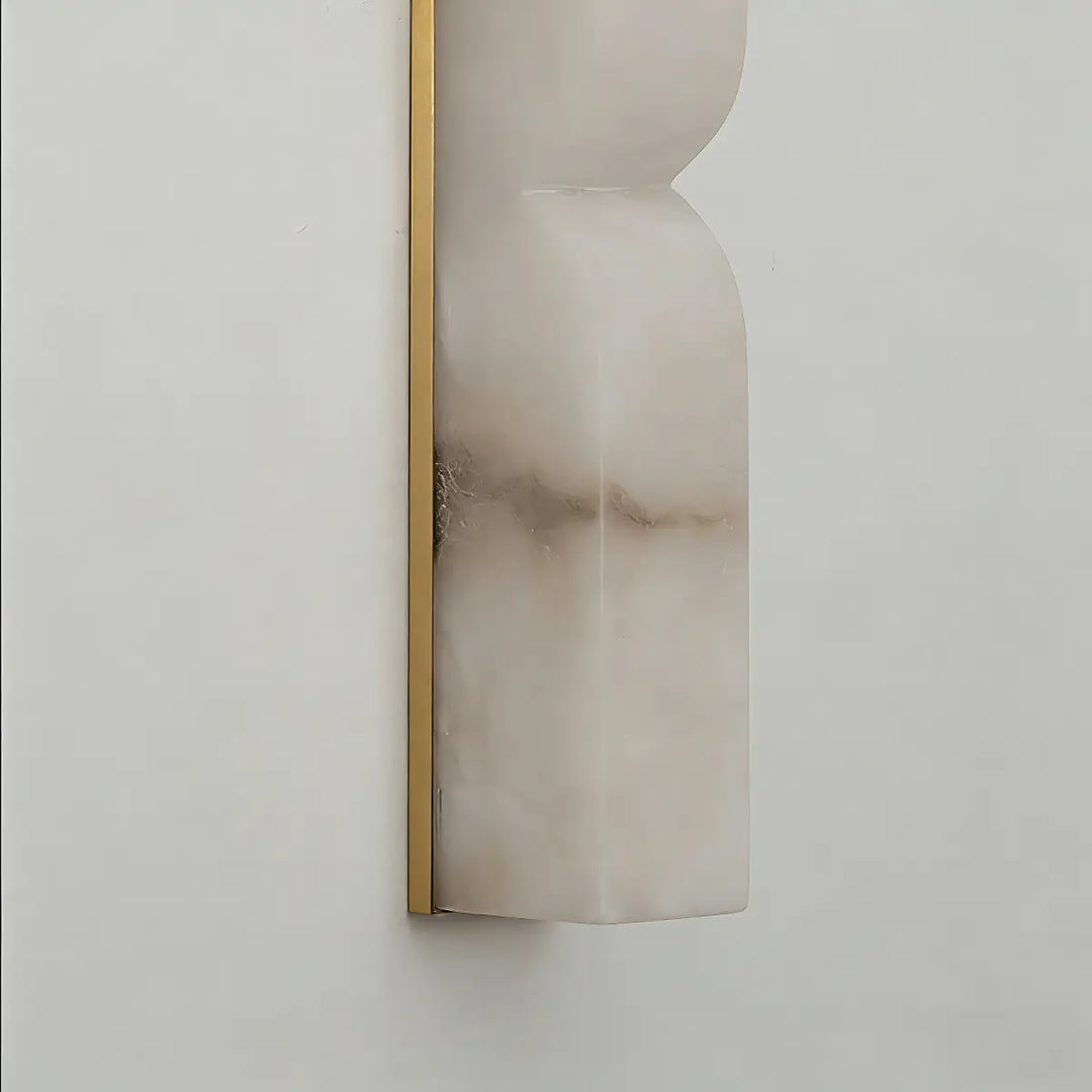 Bogenförmige Wandleuchte aus Alabaster