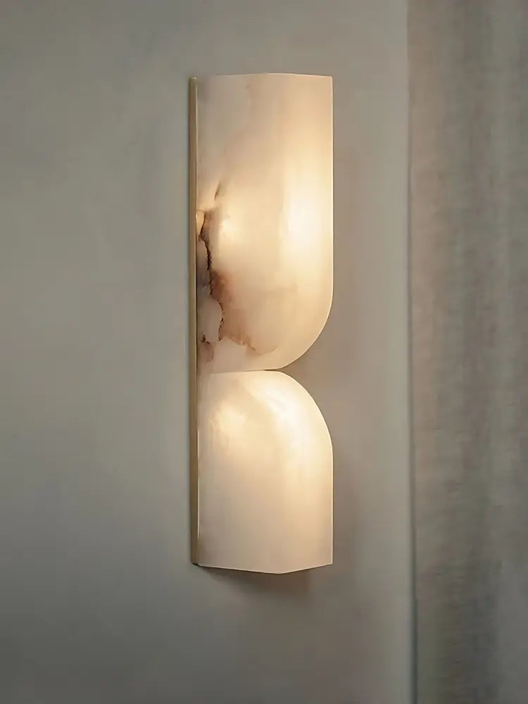Bogenförmige Wandleuchte aus Alabaster