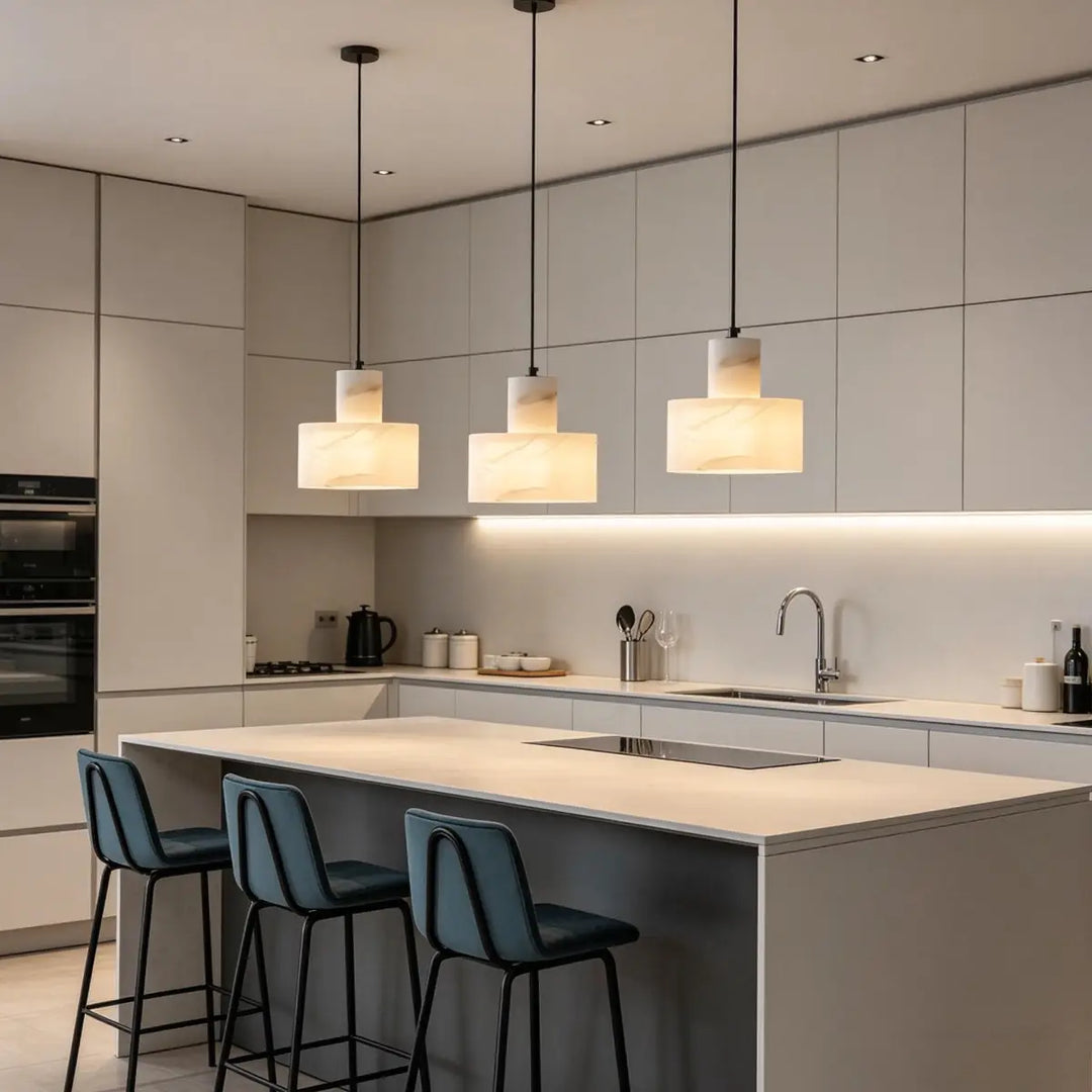 Arden Block Alabaster Pendant Light 1