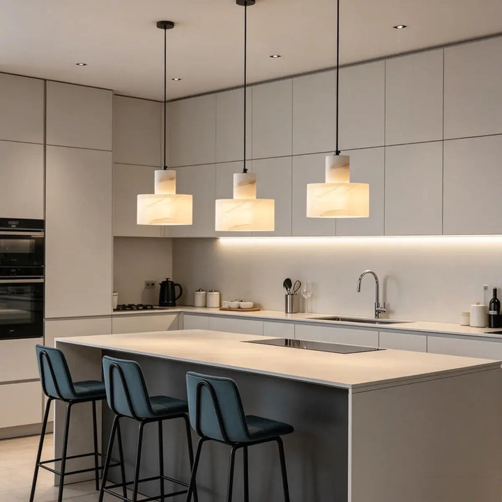 Arden Block Alabaster Pendant Light 1