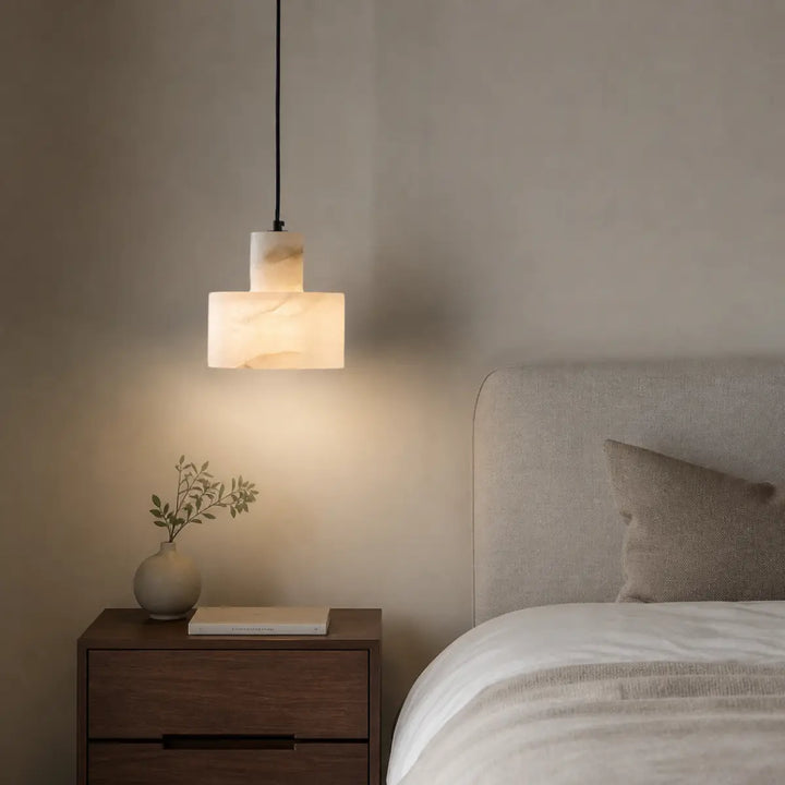Arden Block Alabaster Pendant Light 2
