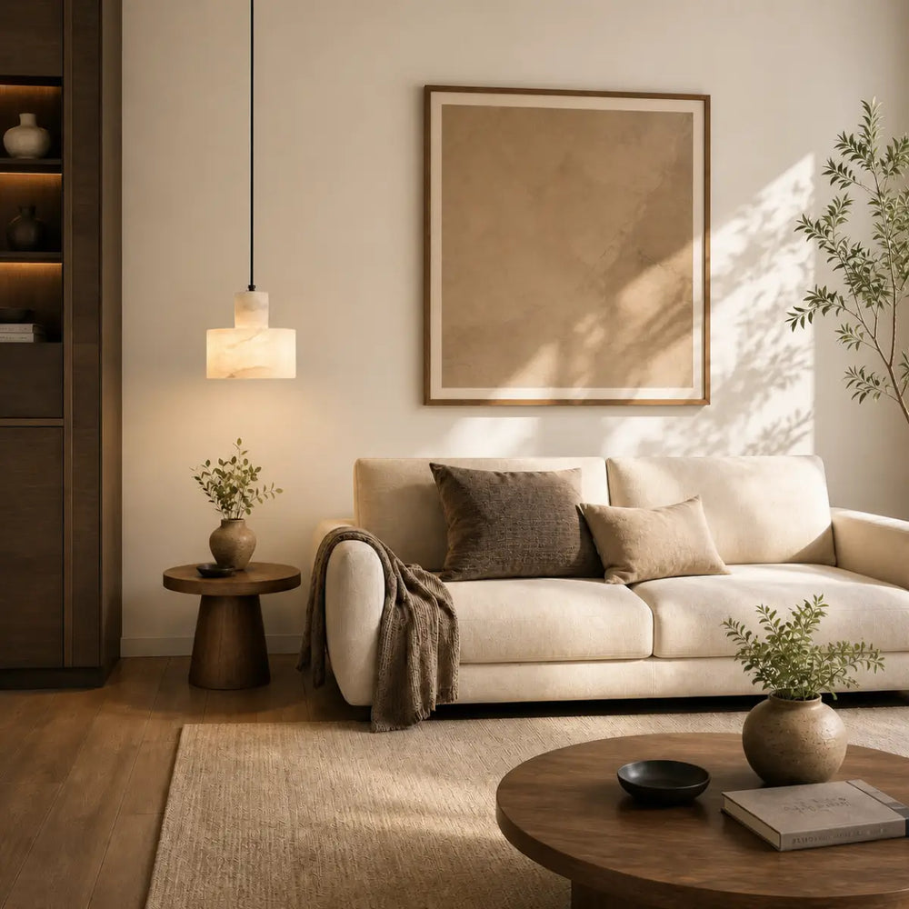 Arden Block Alabaster Pendant Light 3