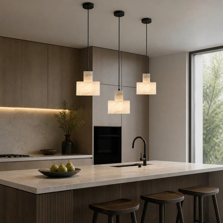 Arden Block Alabaster Pendant Light 5