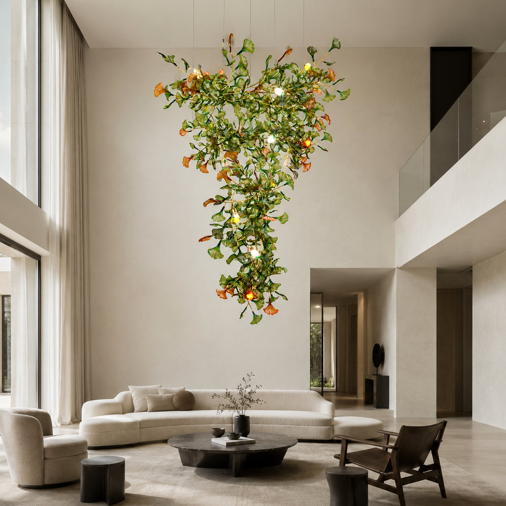 Arvion Ginkgo Leaf Vertical Chandelier 10