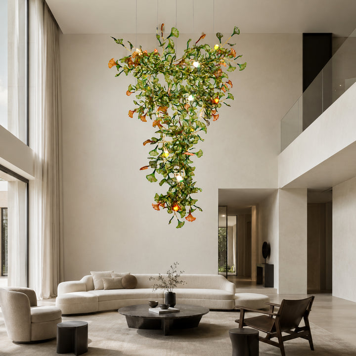 Arvion Ginkgo Leaf Vertical Chandelier 10