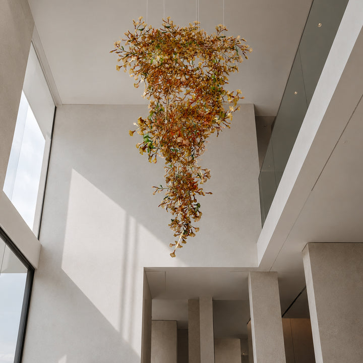 Arvion Ginkgo Leaf Vertical Chandelier 12
