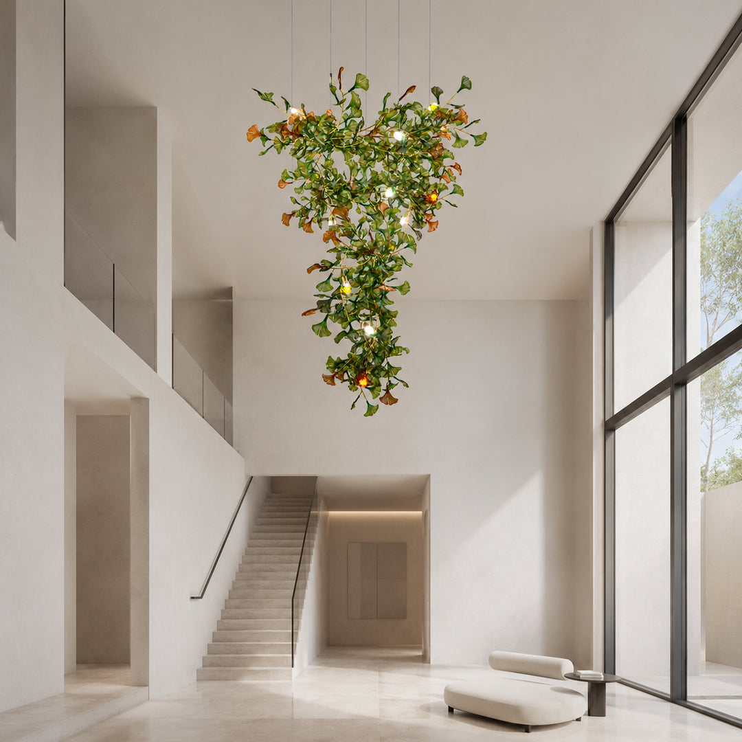 Arvion Ginkgo Leaf Vertical Chandelier 13