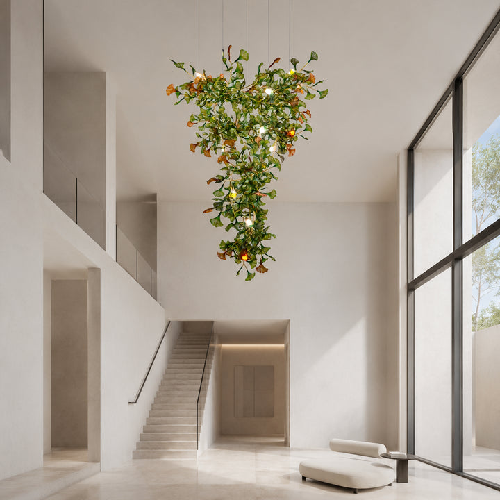 Arvion Ginkgo Leaf Vertical Chandelier 13