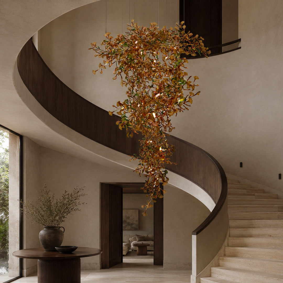 Arvion Ginkgo Leaf Vertical Chandelier 14