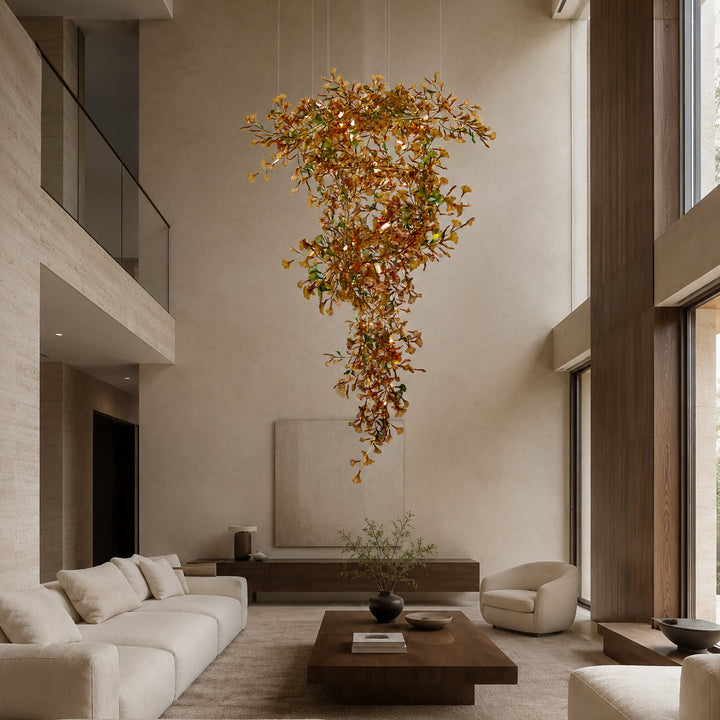Arvion Ginkgo Leaf Vertical Chandelier 15