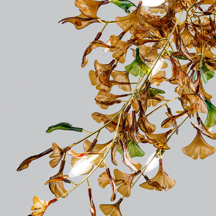 Arvion Ginkgo Leaf Vertical Chandelier 16