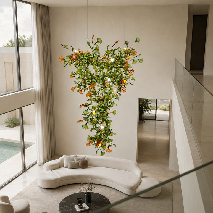 Arvion Ginkgo Leaf Vertical Chandelier 18