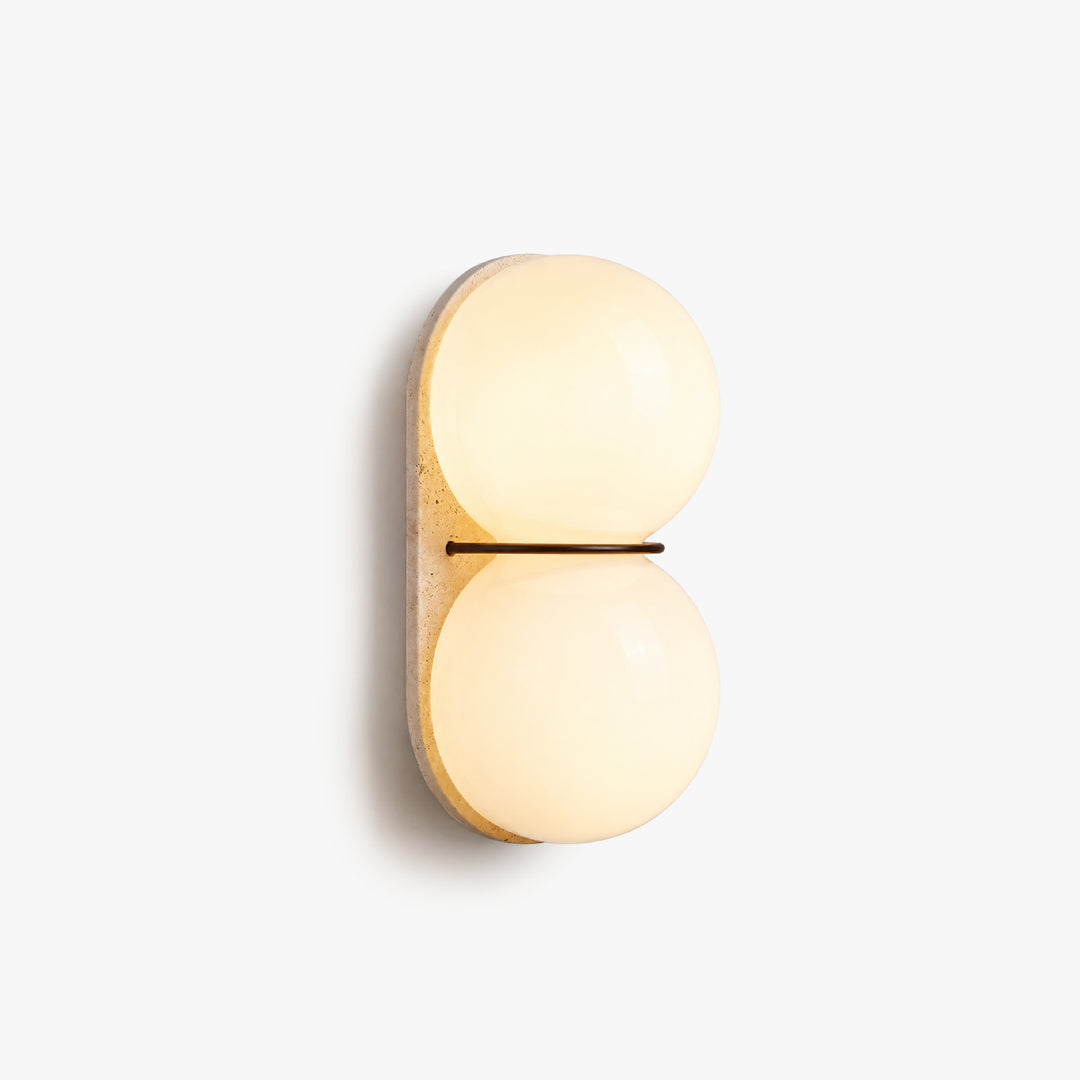 Arvolune Travertine Globe Wall Lamp 8