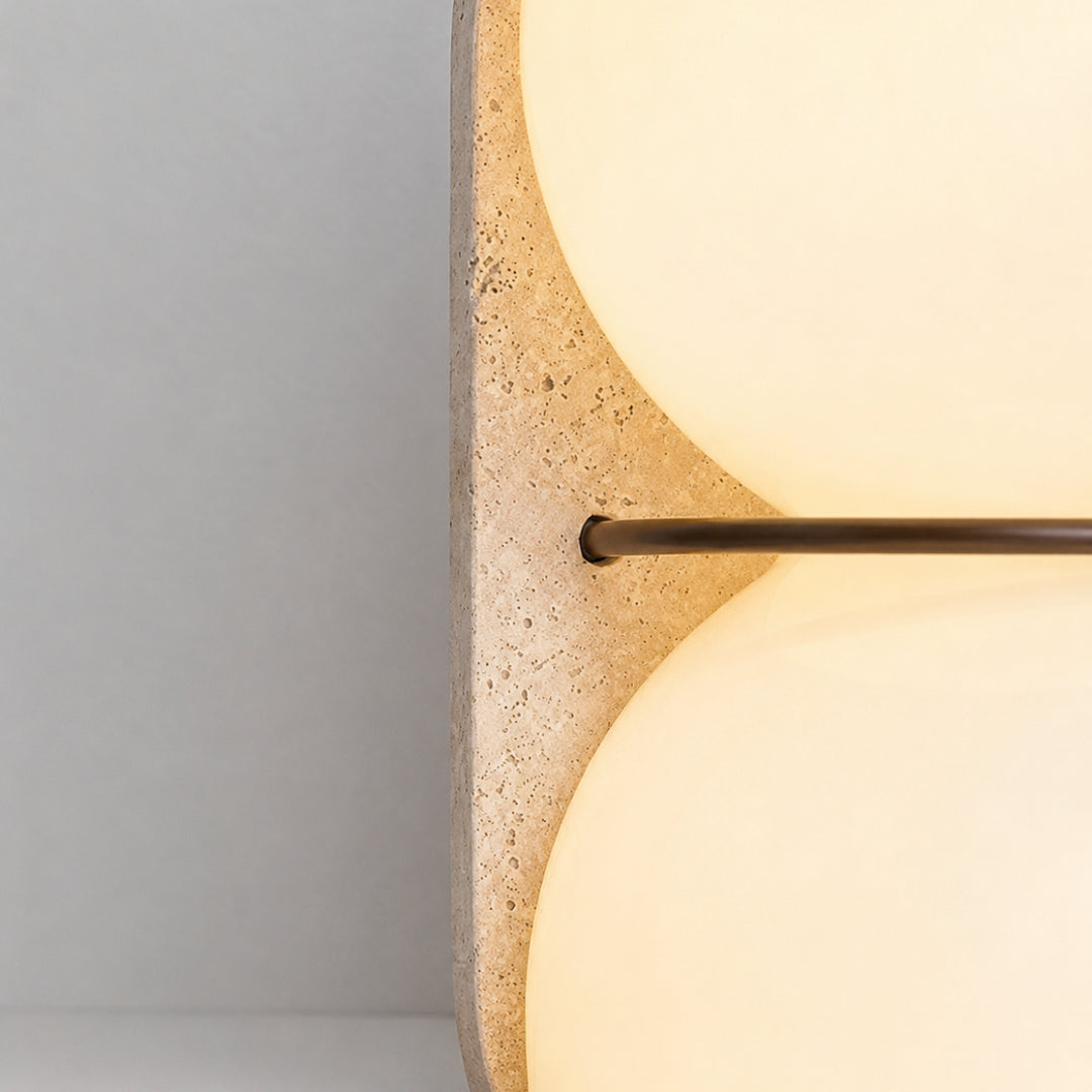 Arvolune Travertine Globe Wall Lamp 9