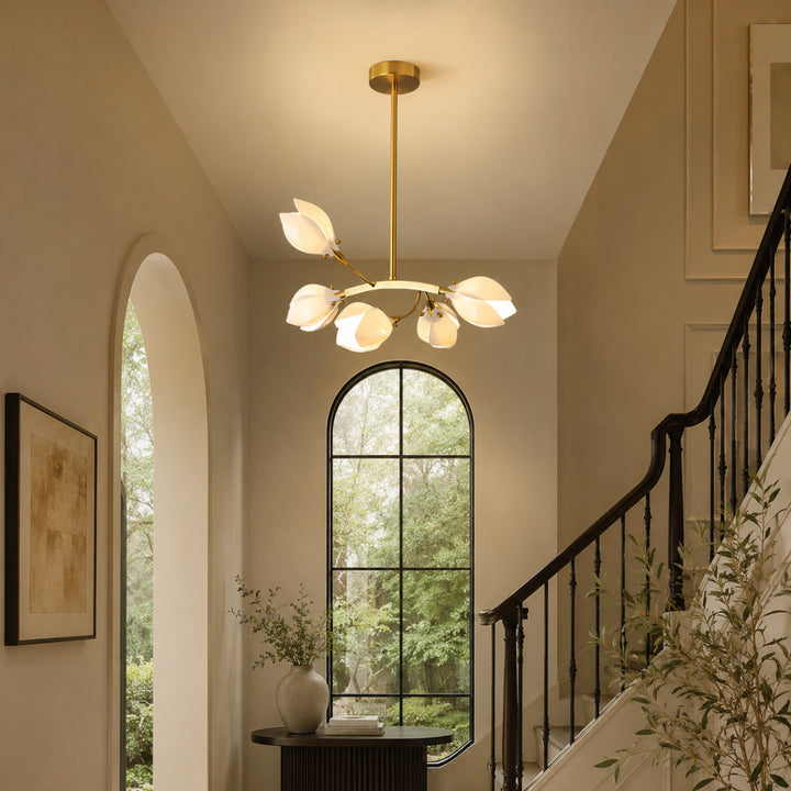 Aurelle Magnolia Branch Chandelier 16