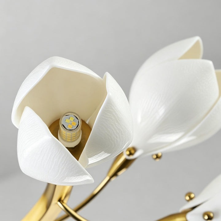 Aurelle Magnolia Branch Chandelier 8