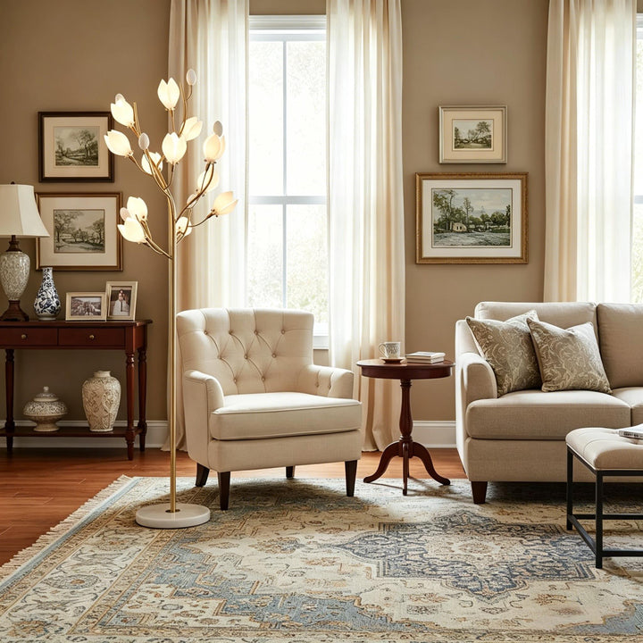 Aurelle Magnolia Branch Floor Lamp 10