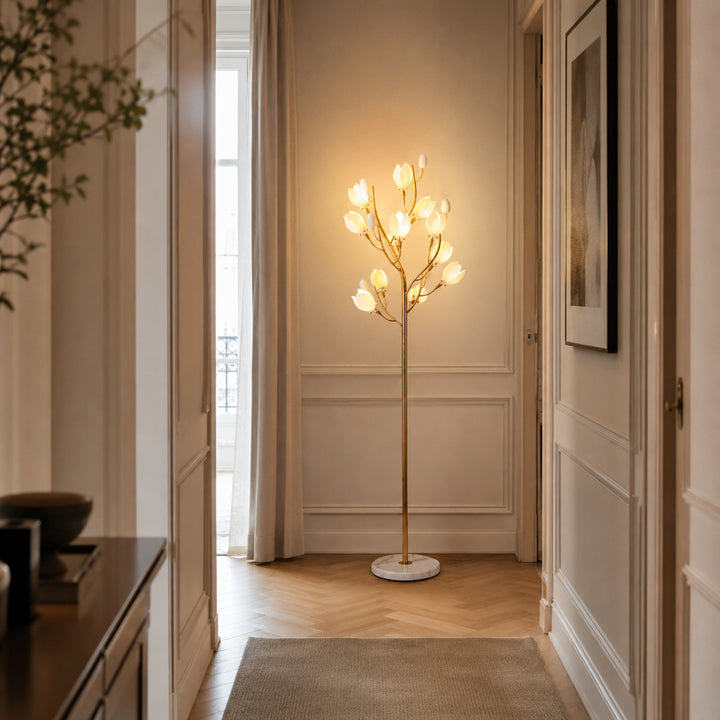 Aurelle Magnolia Branch Floor Lamp 2