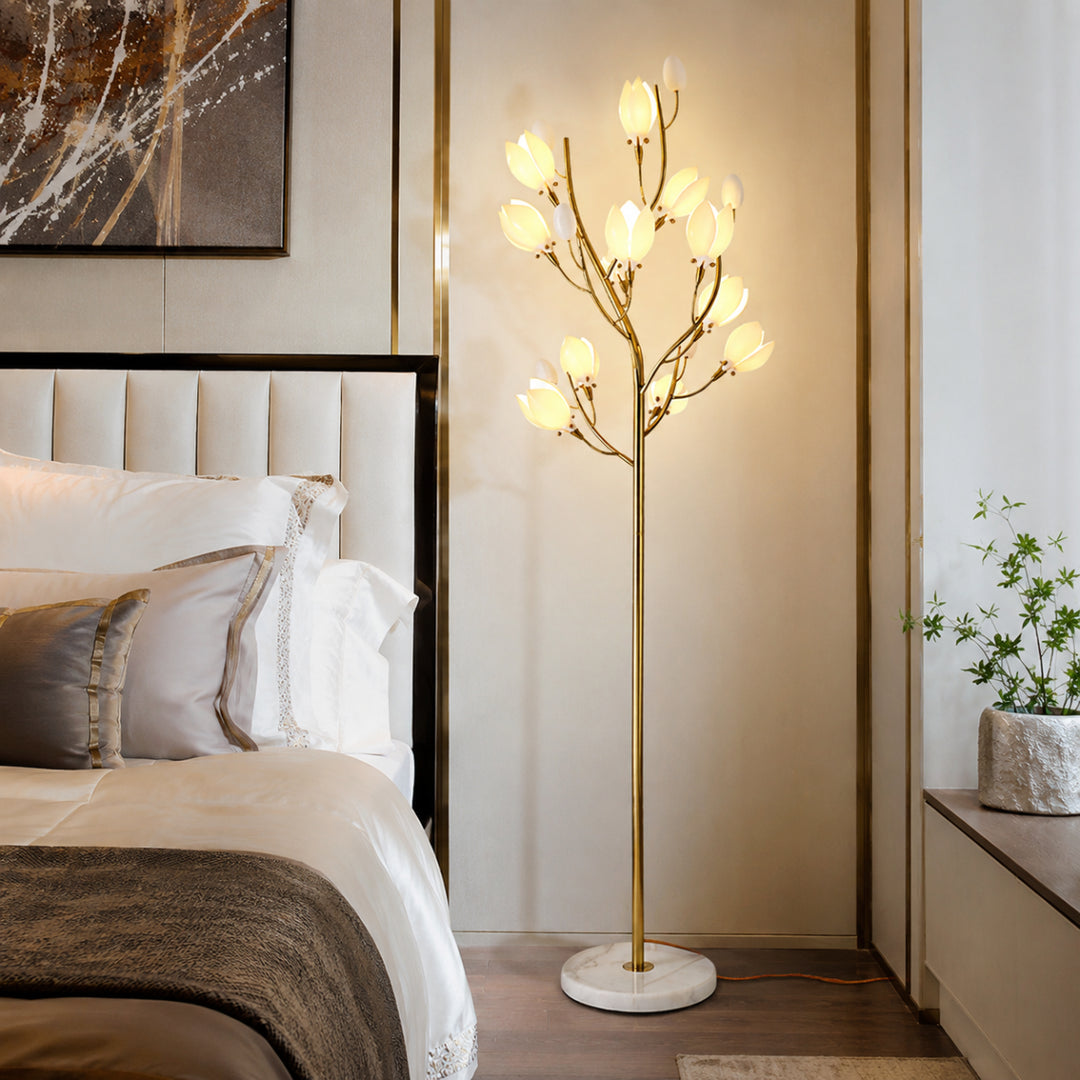 Aurelle Magnolia Branch Floor Lamp 4