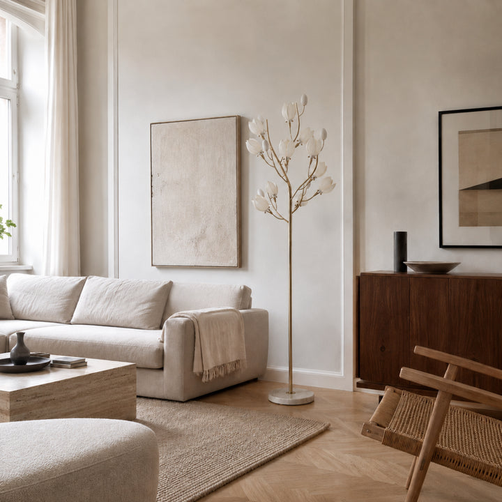 Aurelle Magnolia Branch Floor Lamp 7
