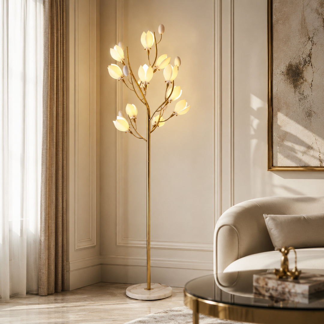 Aurelle Magnolia Branch Floor Lamp 9