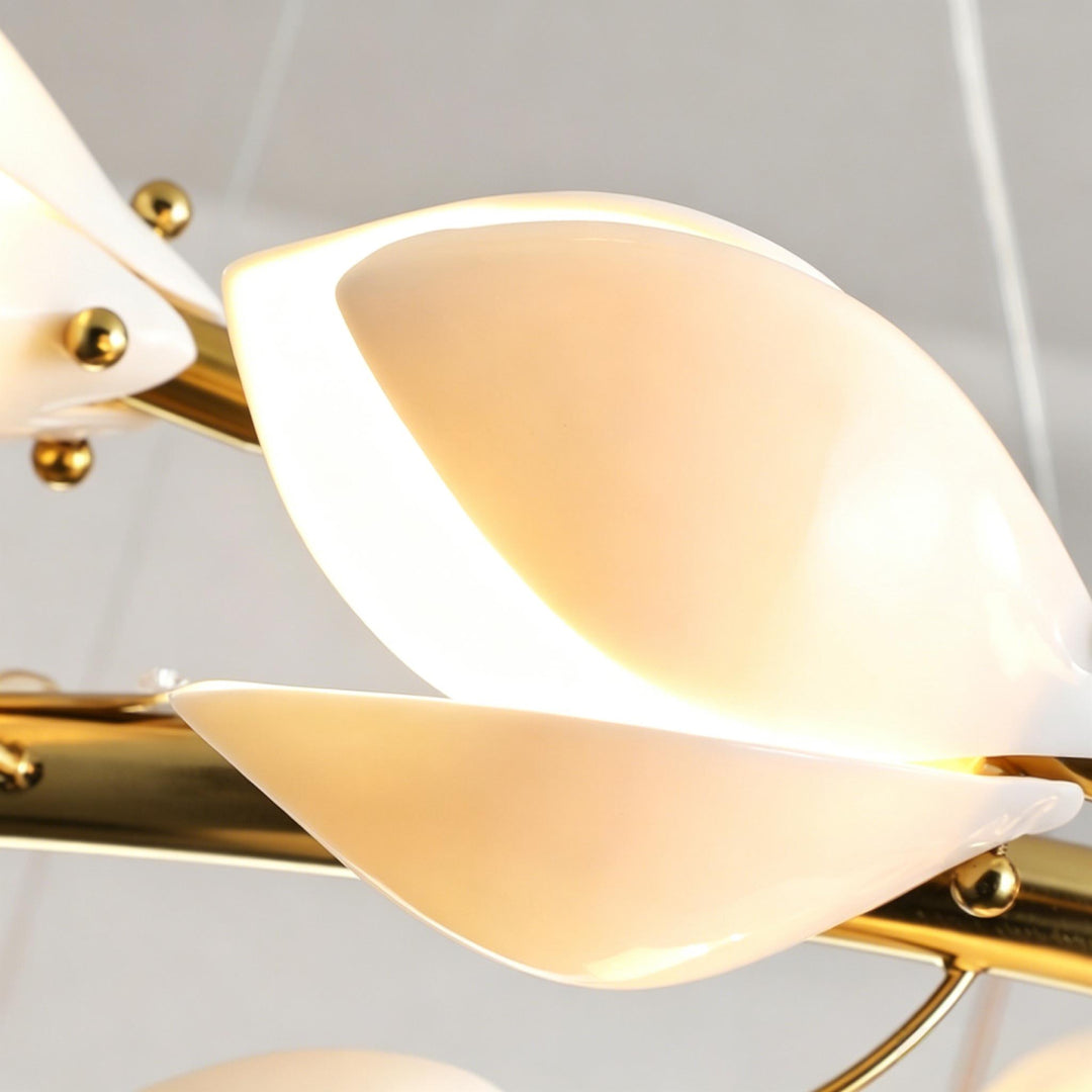 Aurelle Magnolia Branch Ring Chandelier 7