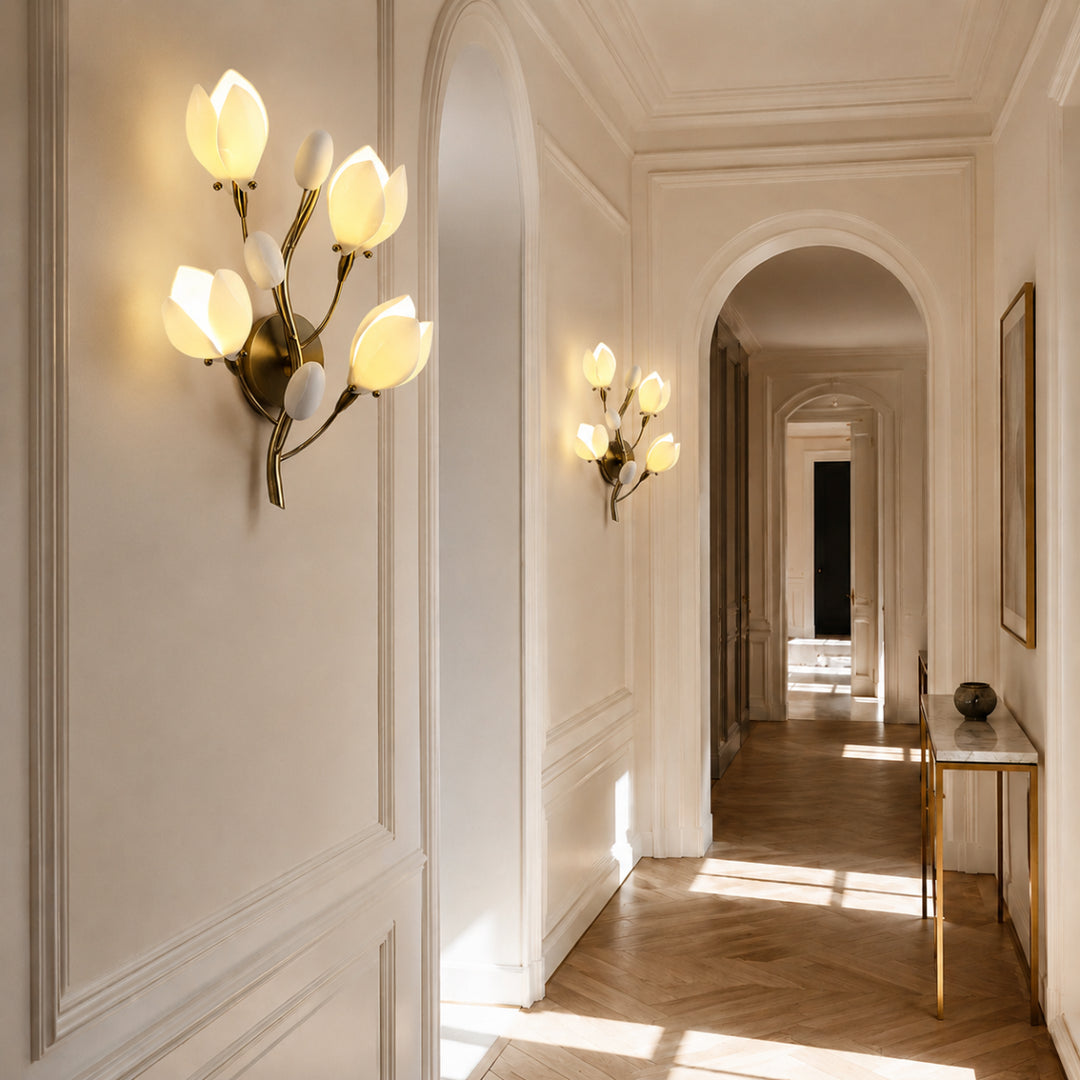 Aurelle Magnolia Branch Wall Lamp 11