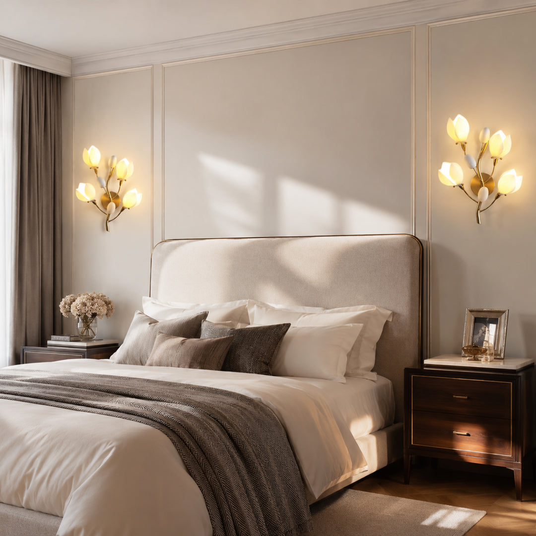 Aurelle Magnolia Branch Wall Lamp 12