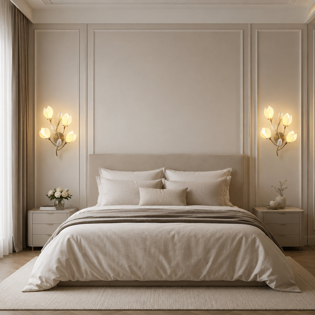 Aurelle Magnolia Branch Wall Lamp 13