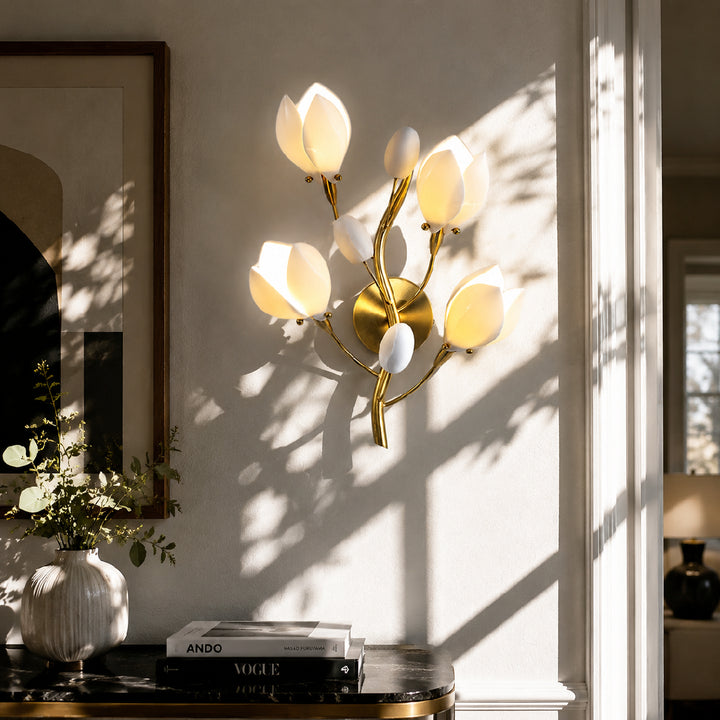 Aurelle Magnolia Branch Wall Lamp 14