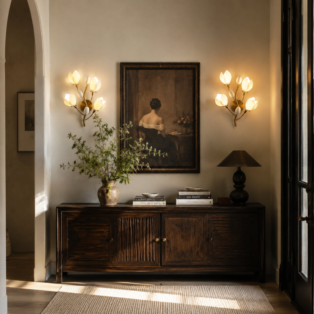 Aurelle Magnolia Branch Wall Lamp 2