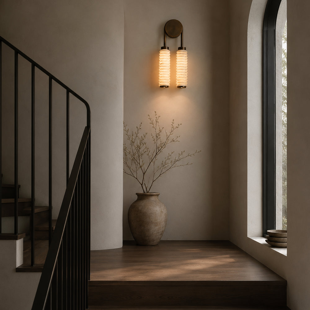 Aurevane Alabaster Double Wall Lamp 10