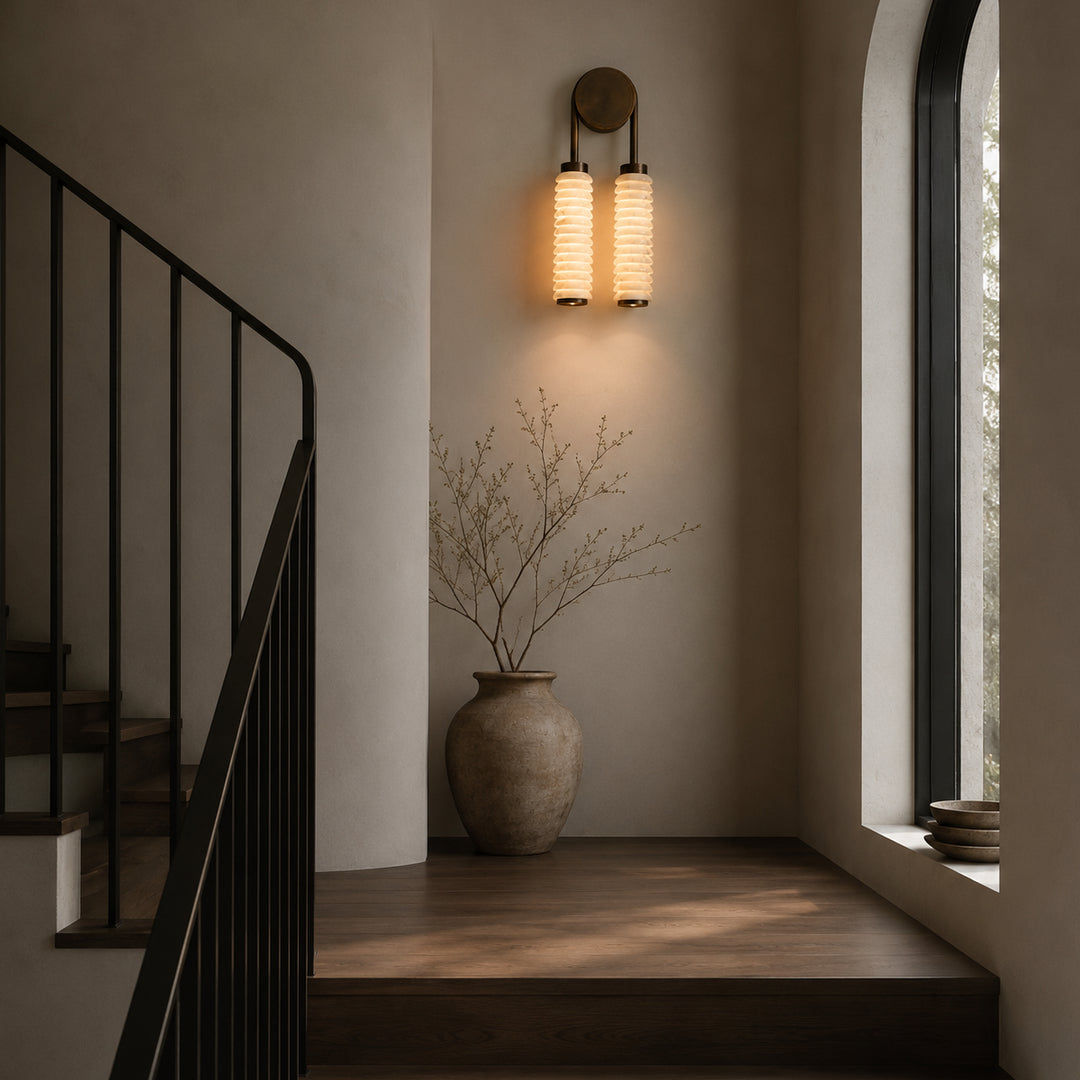 Aurevane Alabaster Double Wall Lamp 10