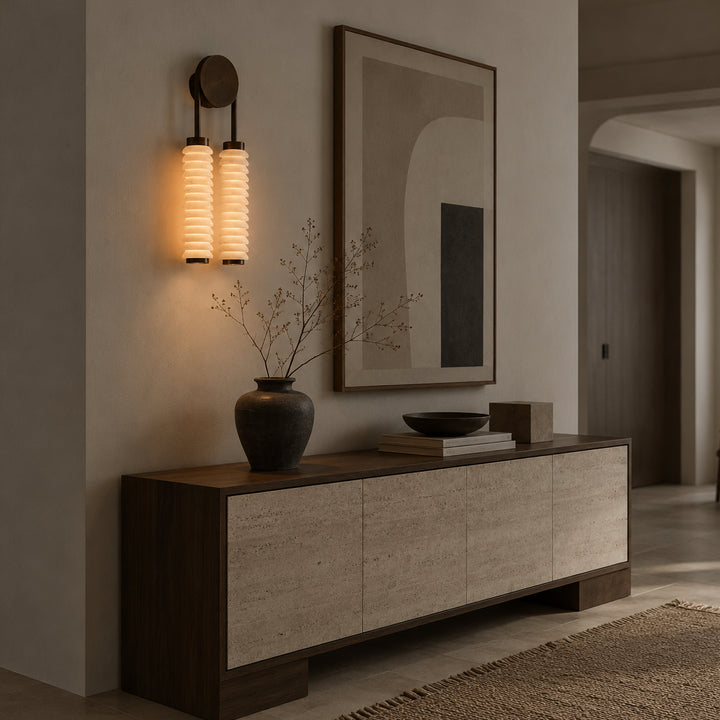 Aurevane Alabaster Double Wall Lamp 7
