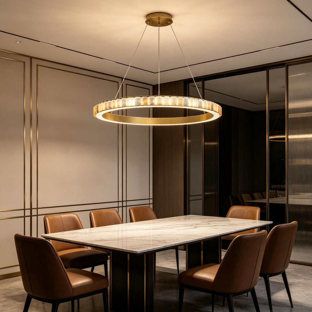 Alabaster Avalon Halo Chandelier – AIBIALIGHT
