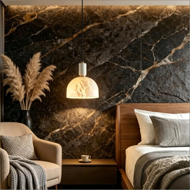 Aven Dome Alabaster Pendant Lamp 3