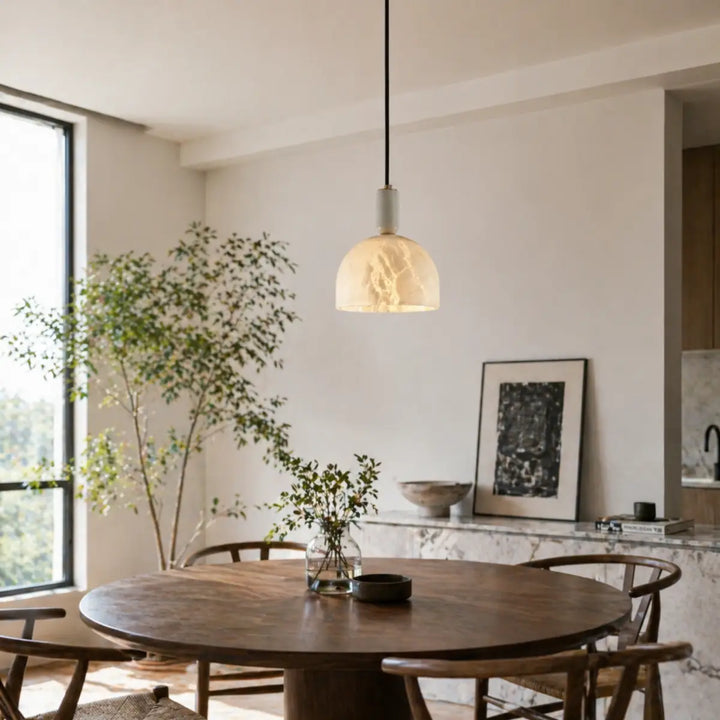 Aven Dome Alabaster Pendant Lamp 4