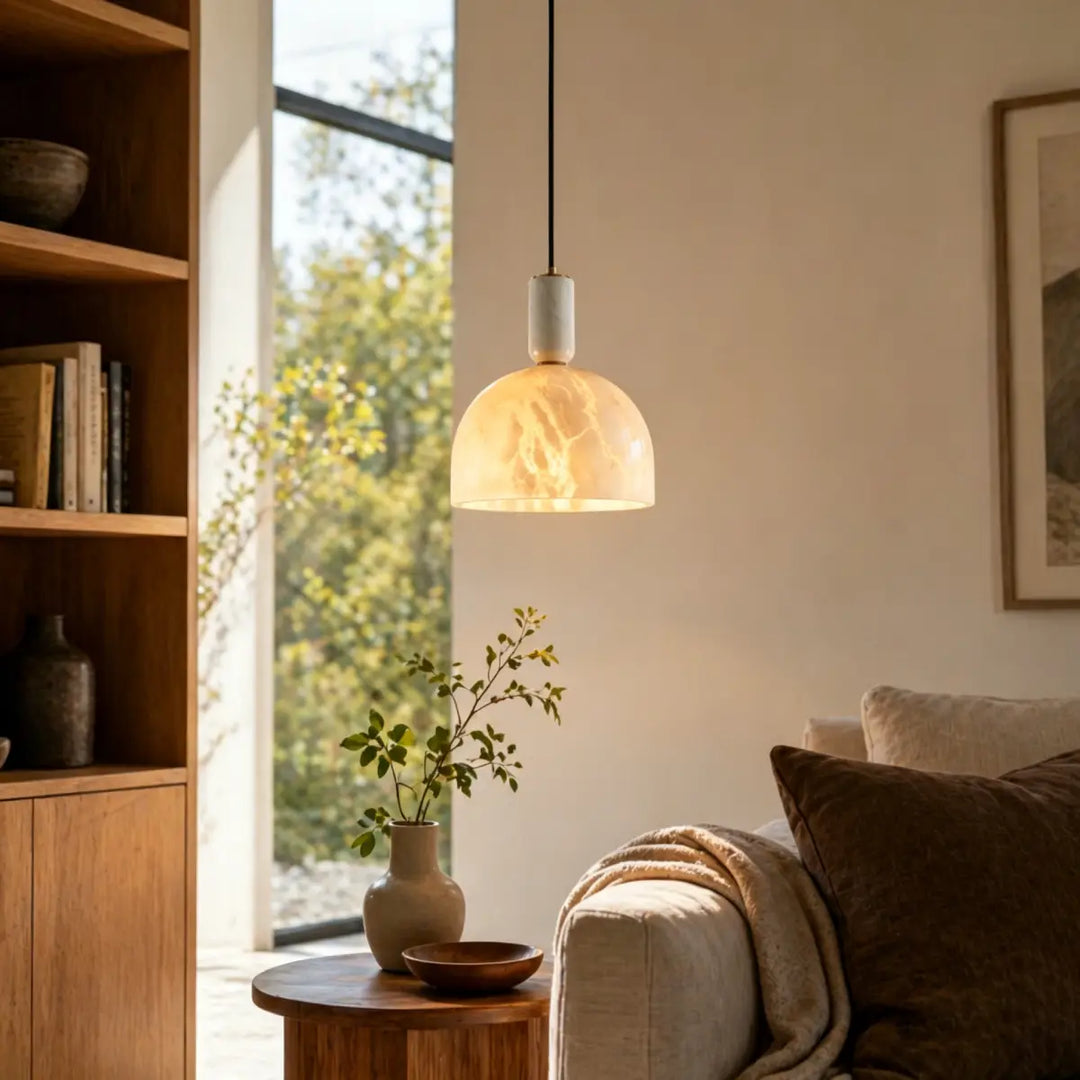 Aven Dome Alabaster Pendant Lamp 5