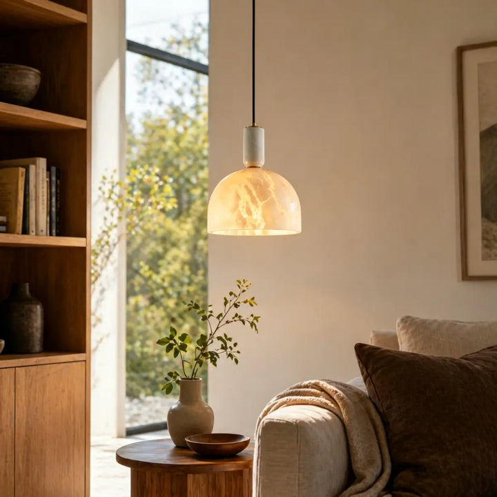 Aven Dome Alabaster Pendant Lamp 5