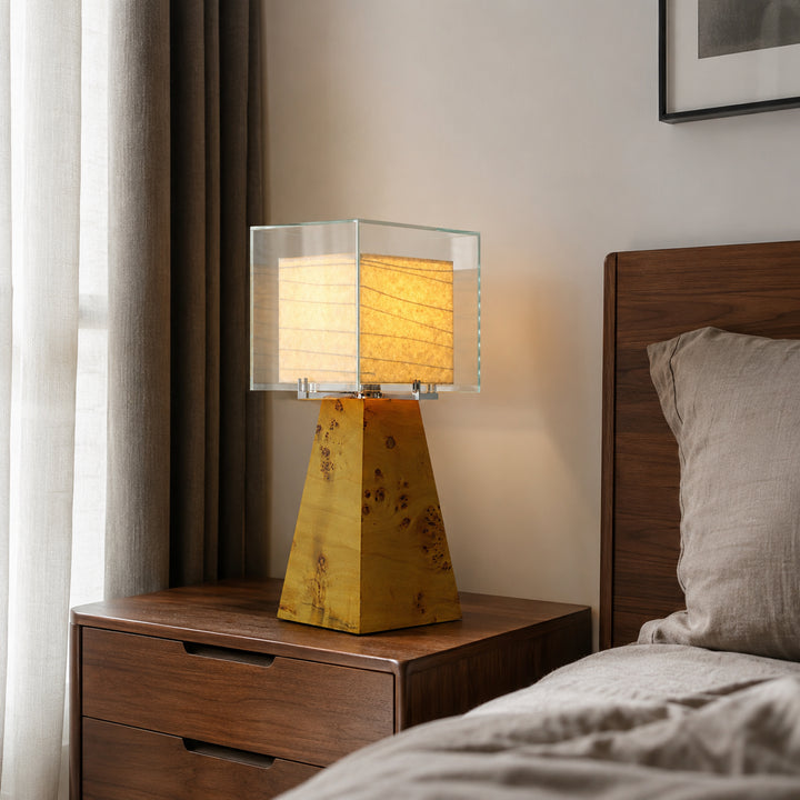 Averciel Burl Wood Table Lamp 1