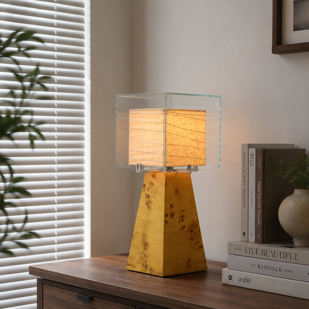 Averciel Burl Wood Table Lamp 3
