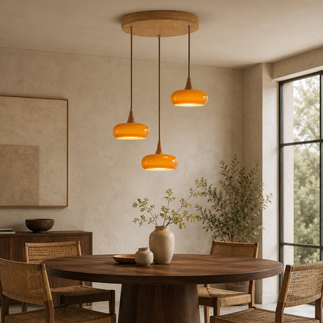 Averlo Three Headed Disc Chandeliers 6