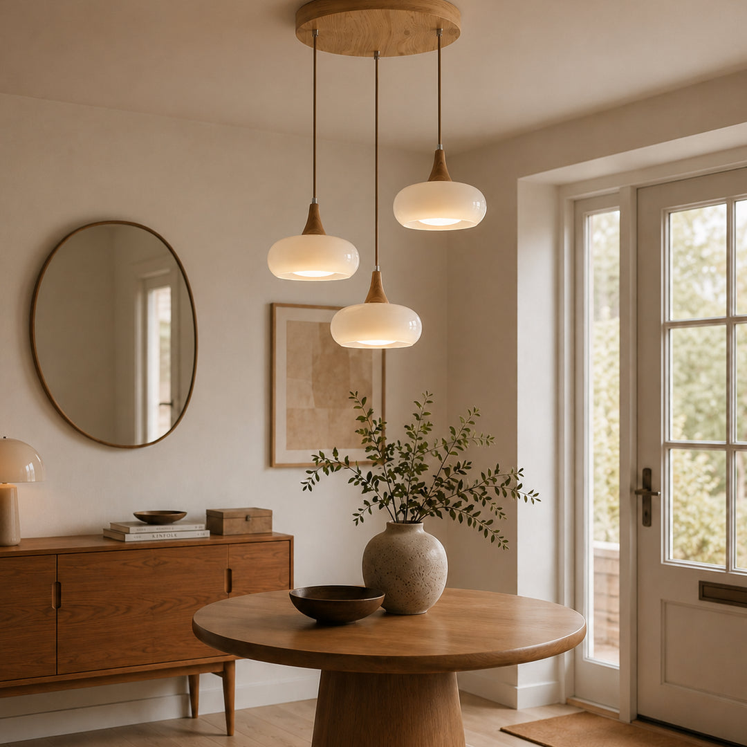 Averlo Three Headed Disc Chandeliers 8