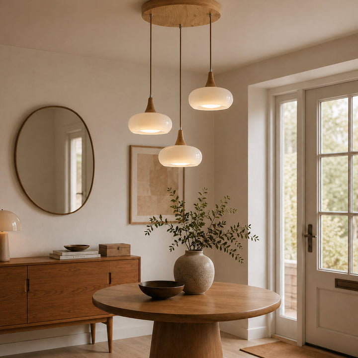 Averlo Three Headed Disc Chandeliers 8
